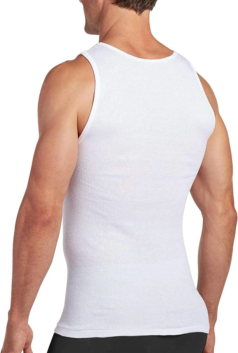 | Men's 100% Cotton Multipack Classic Rib Tank Top A-Shirts