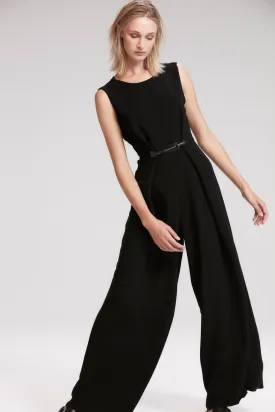 16282 Black Wide Leg Jumpsuit