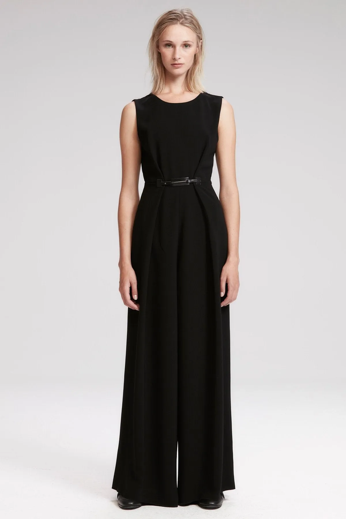 16282 Black Wide Leg Jumpsuit