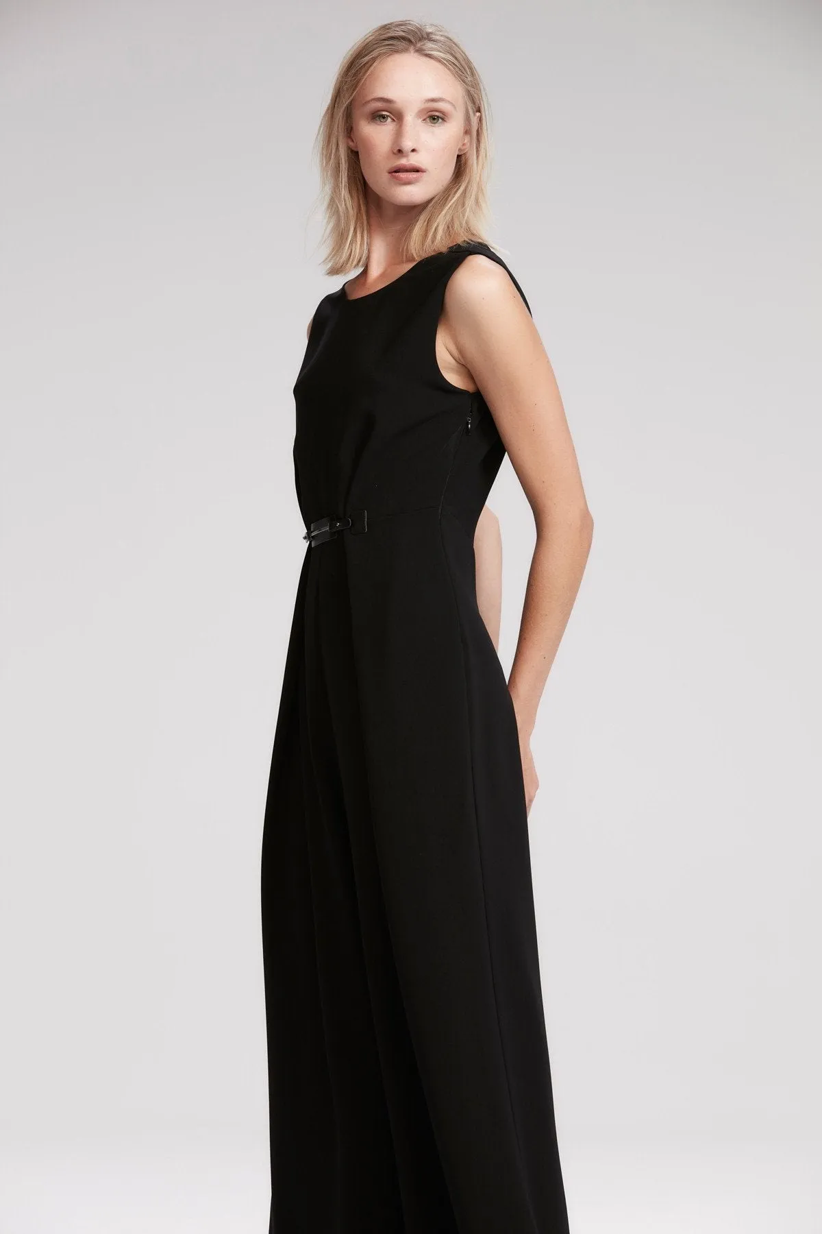 16282 Black Wide Leg Jumpsuit