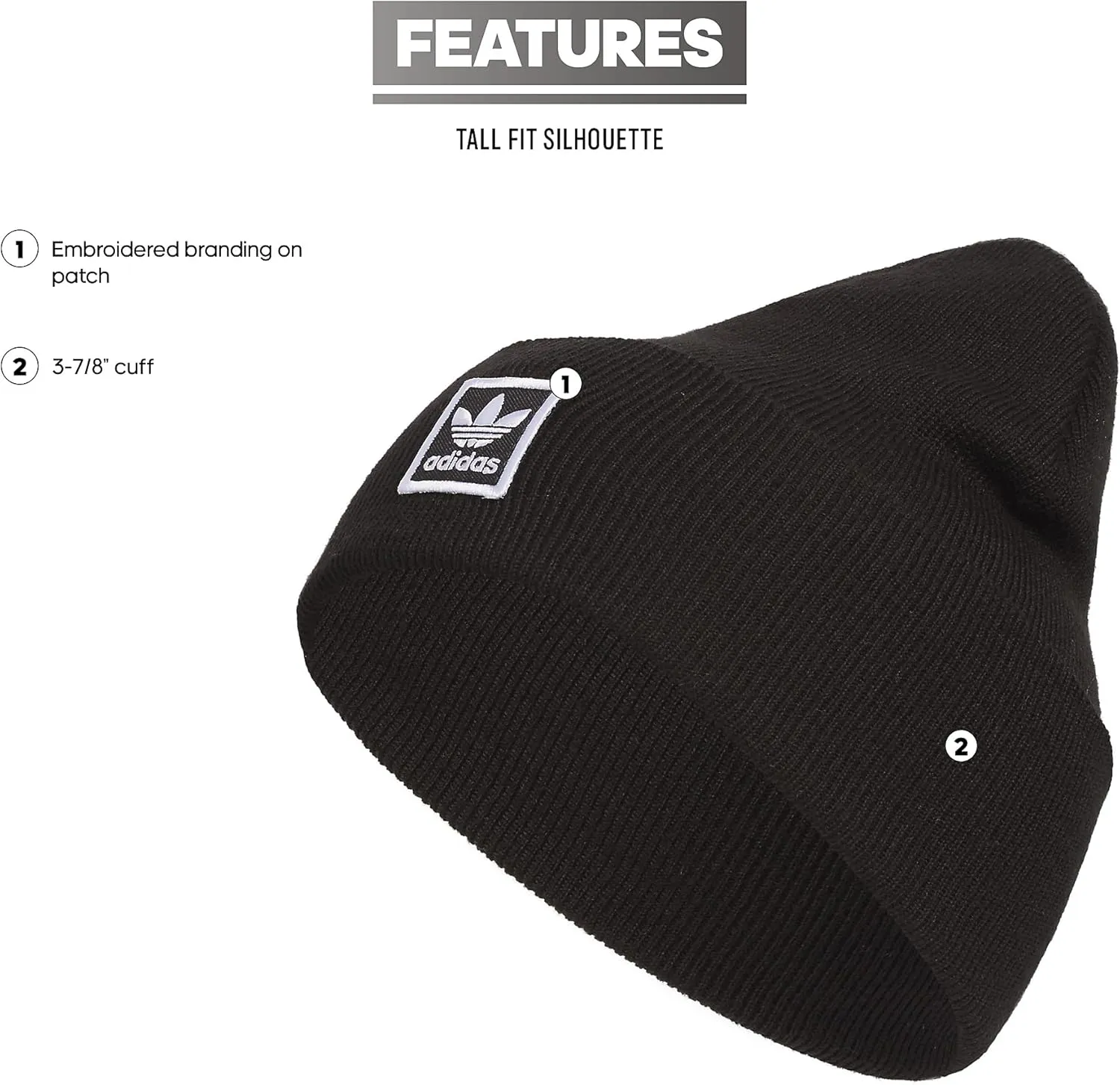 adidas Unisex-Adult Tall Utility Cuff Beanie