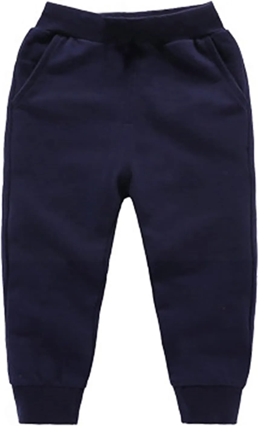 Baby Girls Boy's Pants Toddler Cotton Pull on Jogger Kids Solid Elastic Waist Sweatpants Baggy Sport Pants
