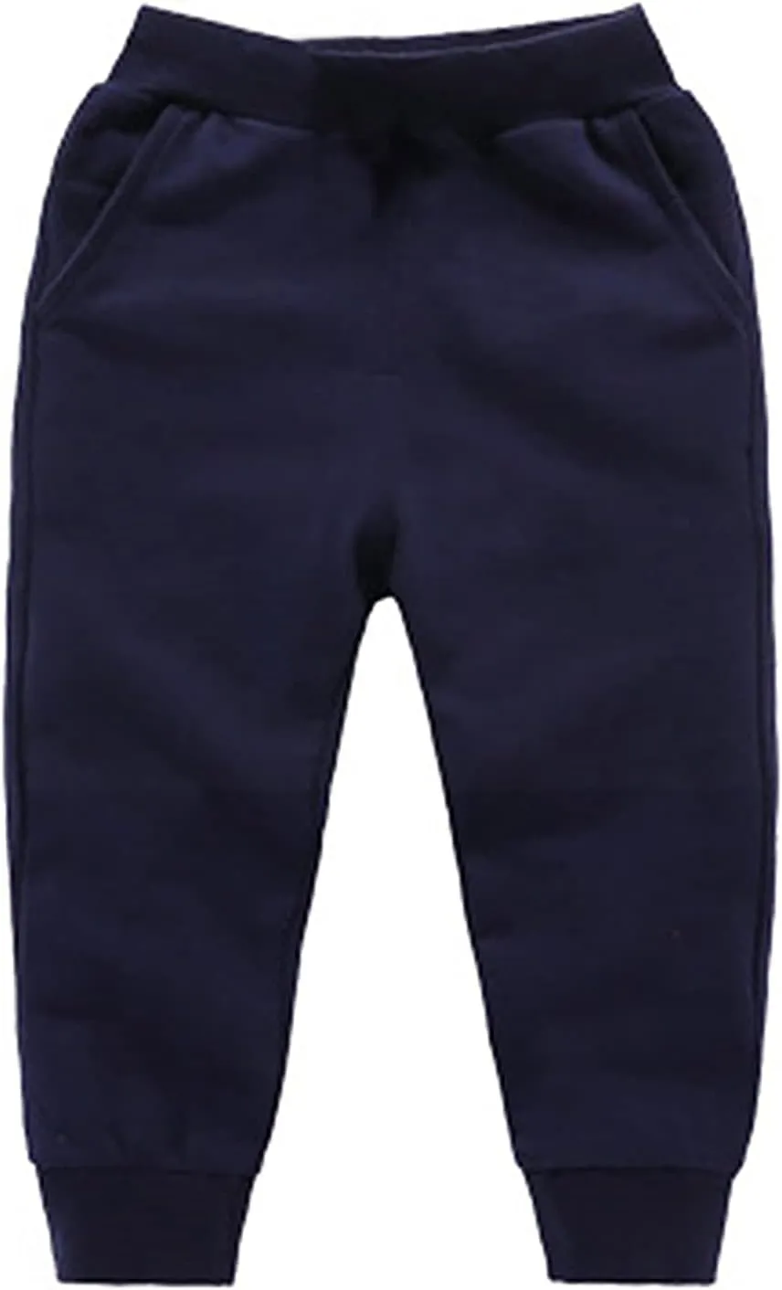 Baby Girls Boy's Pants Toddler Cotton Pull on Jogger Kids Solid Elastic Waist Sweatpants Baggy Sport Pants