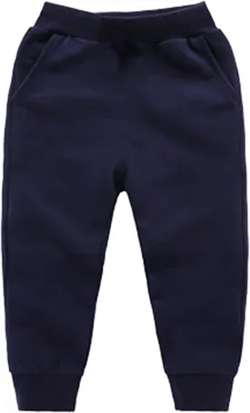 Baby Girls Boy's Pants Toddler Cotton Pull on Jogger Kids Solid Elastic Waist Sweatpants Baggy Sport Pants