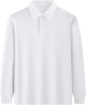 Boys' Girls Long Sleeve Polo Shirts School Uniform Polo Shirts Comfortable Button Down Shirts