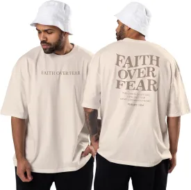 Faith Over Fear Shirt Men - Oversized Christian Religious Shirts - Faith Over Fear Shirts for Women