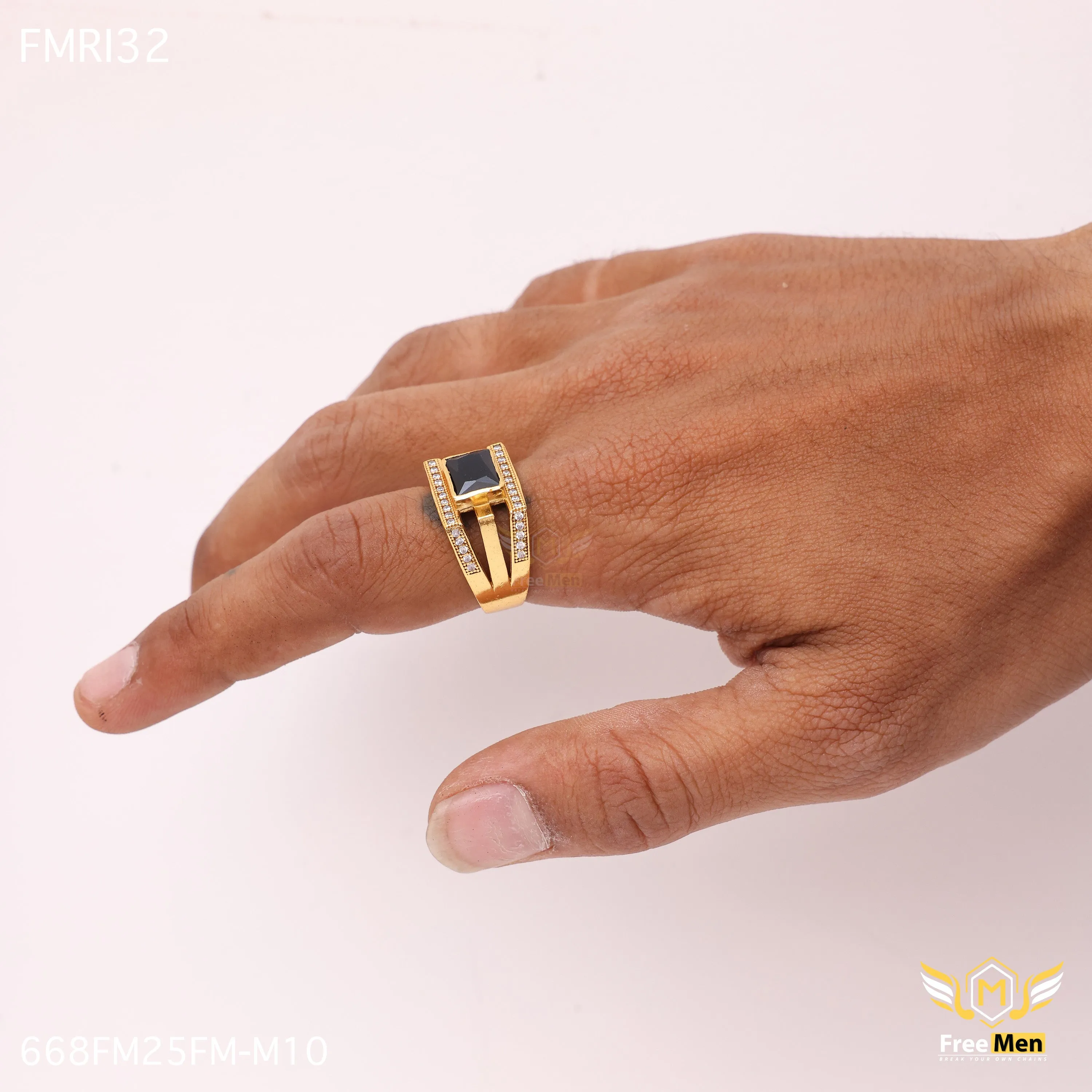 Freemen Girdle Black AD Design Golden Ring - FMRI32