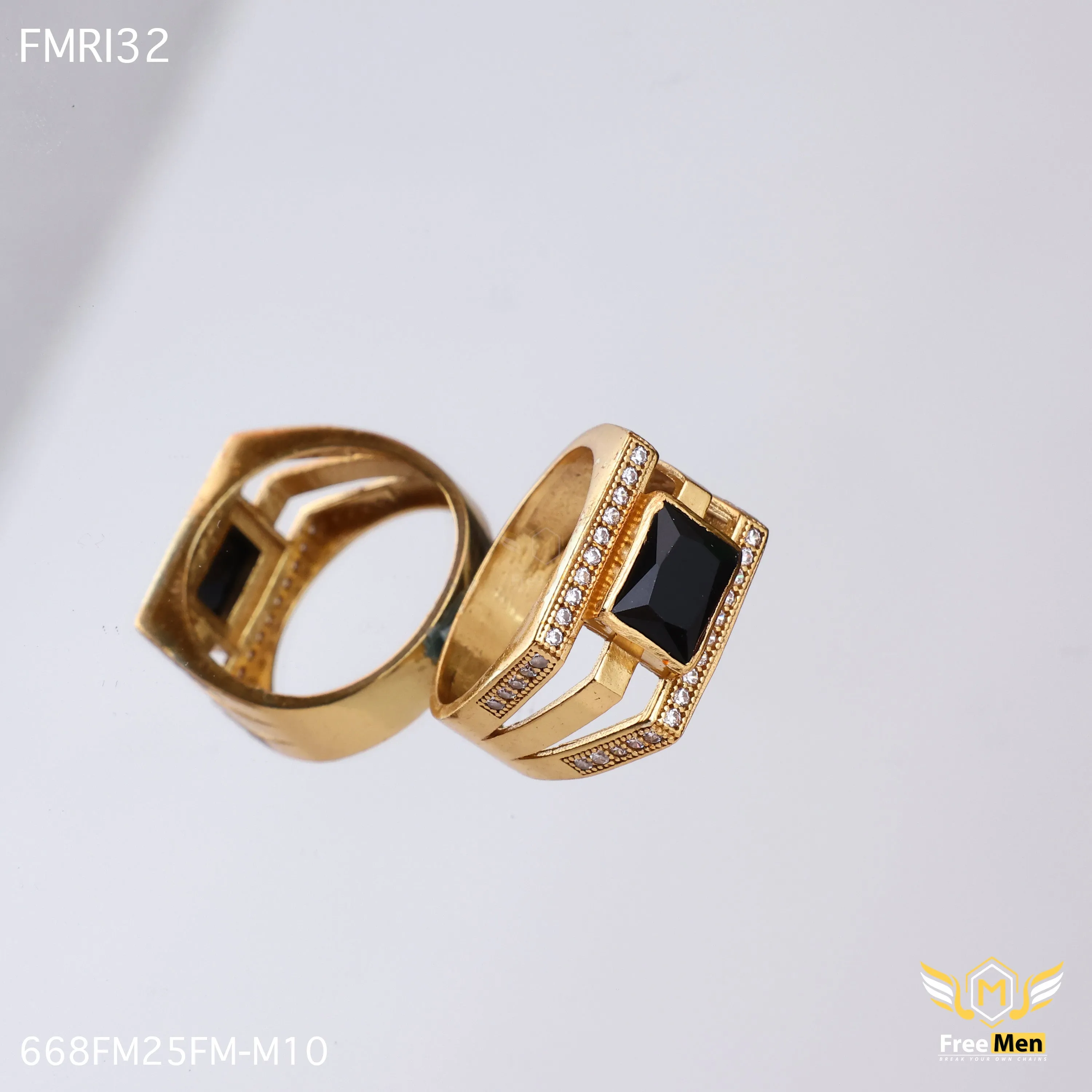 Freemen Girdle Black AD Design Golden Ring - FMRI32