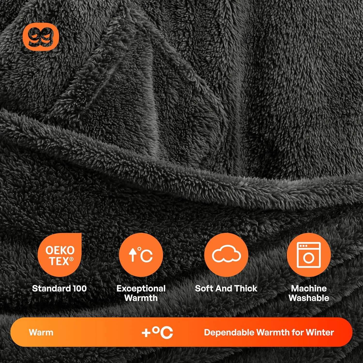 Giggling Getup Wearable Blanket Hoodie for Adults - Oversized Sherpa Sweatshirt Blanket with Giant Pocket & Sleeves - Soft Cozy Warm Hooded Blanket Gift for Women Men Birthday Christmas Gray