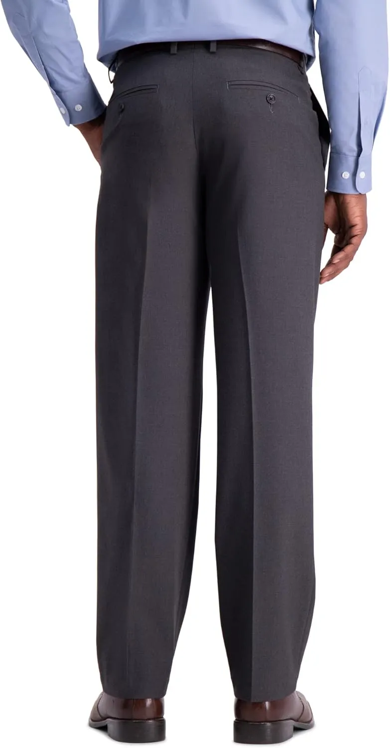 Haggar Men's Classic Fit Flat Front Flex Waistband Stretch Dress Pant