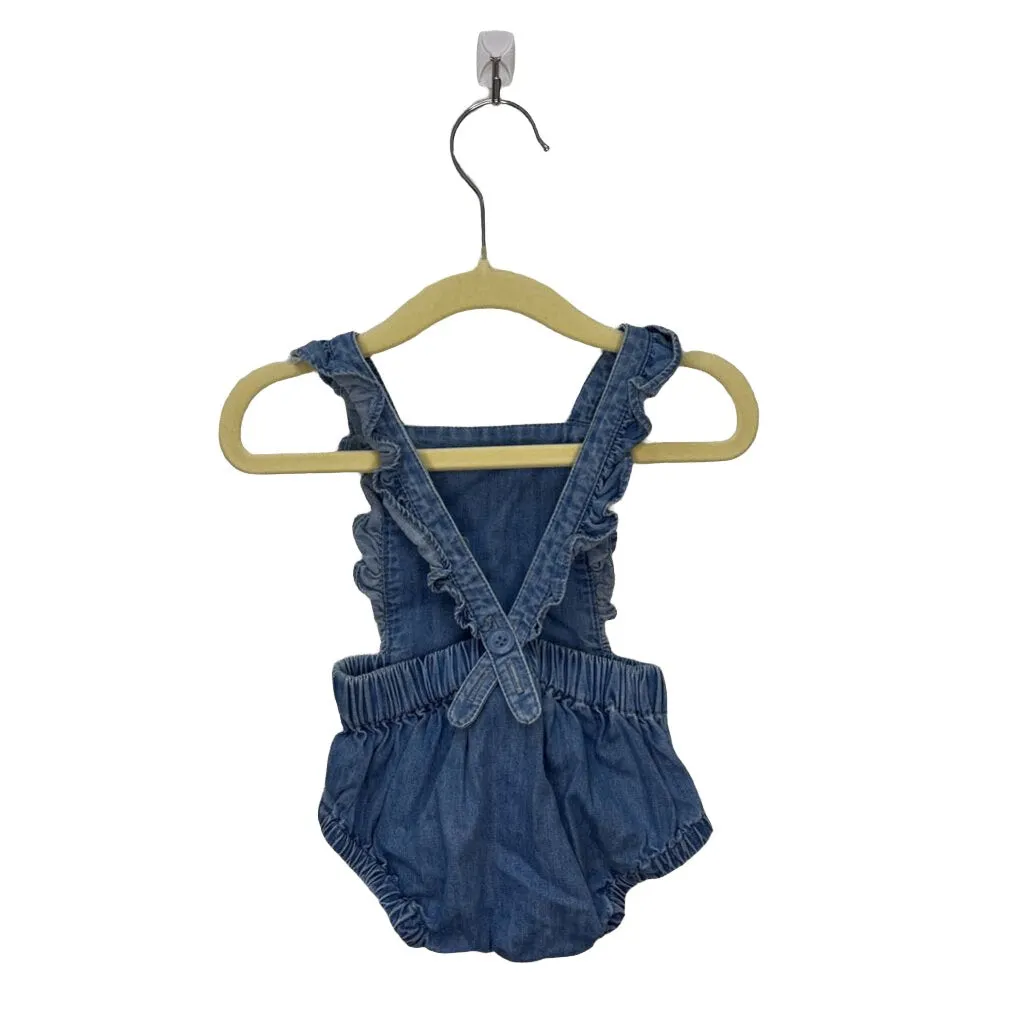 Jean Overalls Romper / Cross Straps