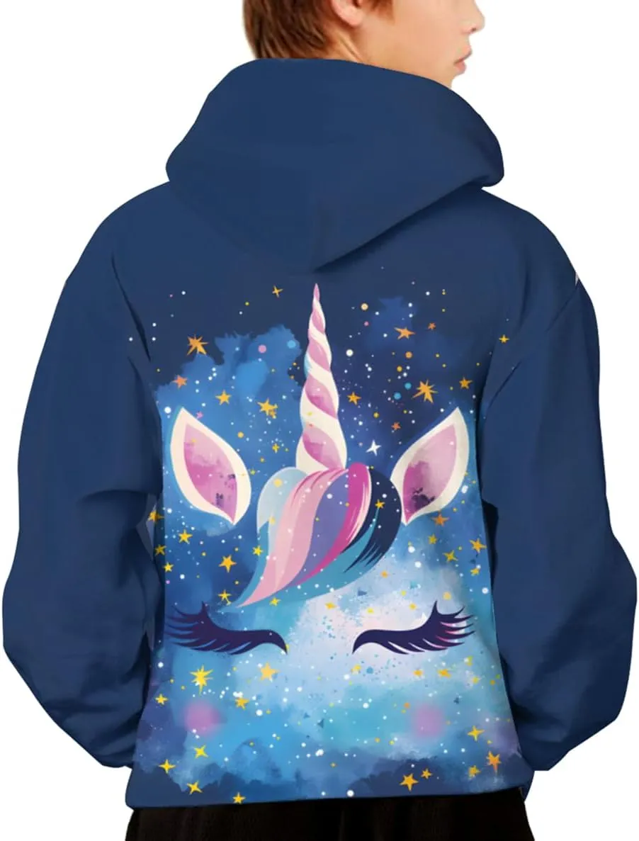 Kids Novelty 3D Printed Sweatshirt Girl Boy Galaxy Pullover Hoodies