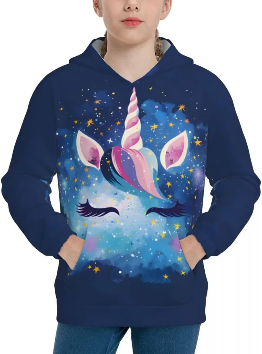 Kids Novelty 3D Printed Sweatshirt Girl Boy Galaxy Pullover Hoodies