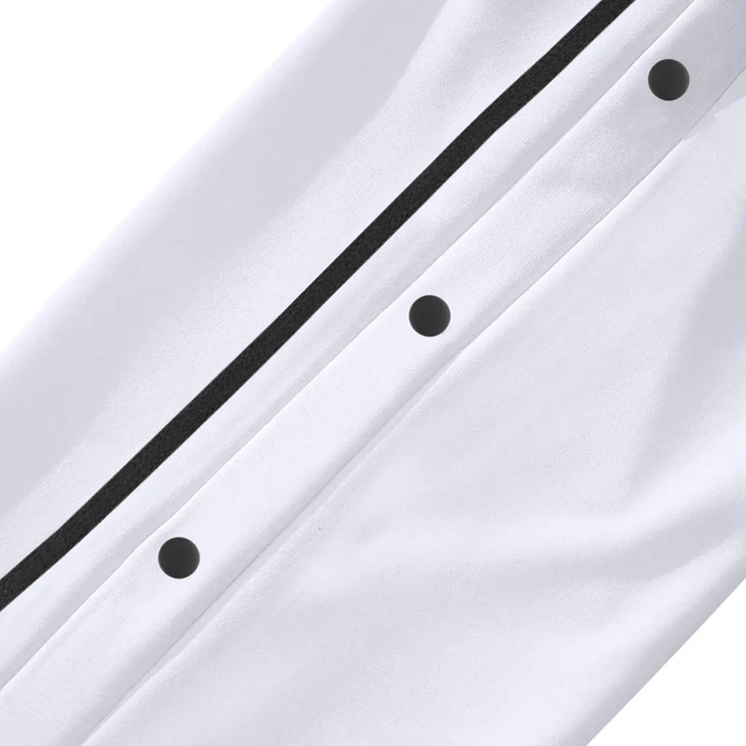 Mens Tear Away Sweatpants Waist Drawstring Elastic Wide Leg Basketball Pants Side Split Snap Baggy Joggers Pants
