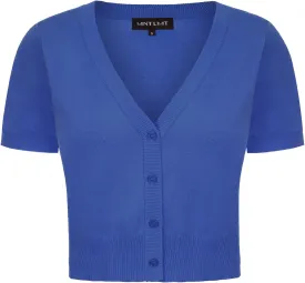 MINTLIMIT Women's Cropped Shrug Bolero 3/4 Sleeve Button Down Cardigan Sweater