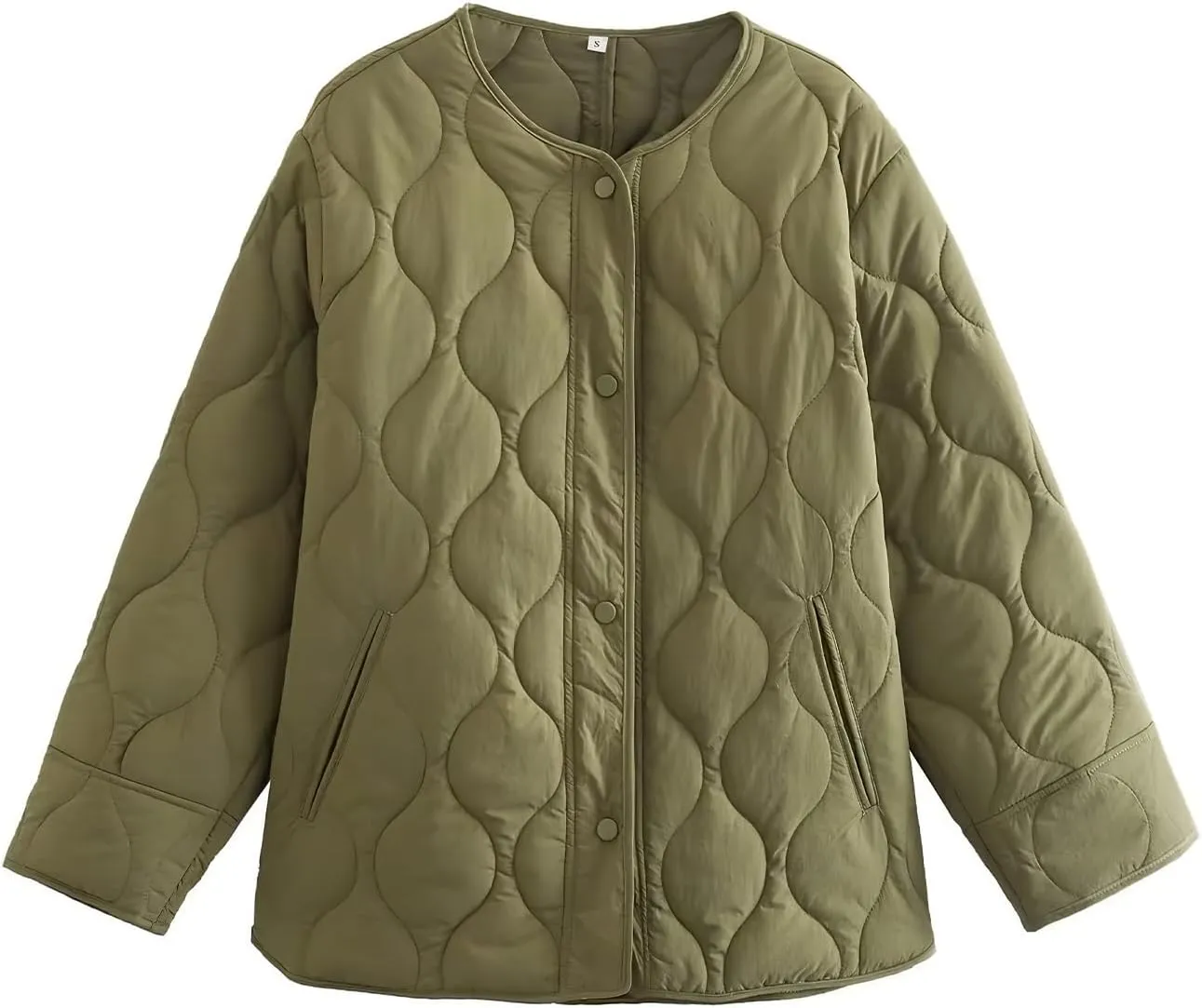 PEHMEA Women's Quilted Lightweight Jackets Button Down Puffer Jacket Coats Fashion Warm Padded Outwear with Pockets