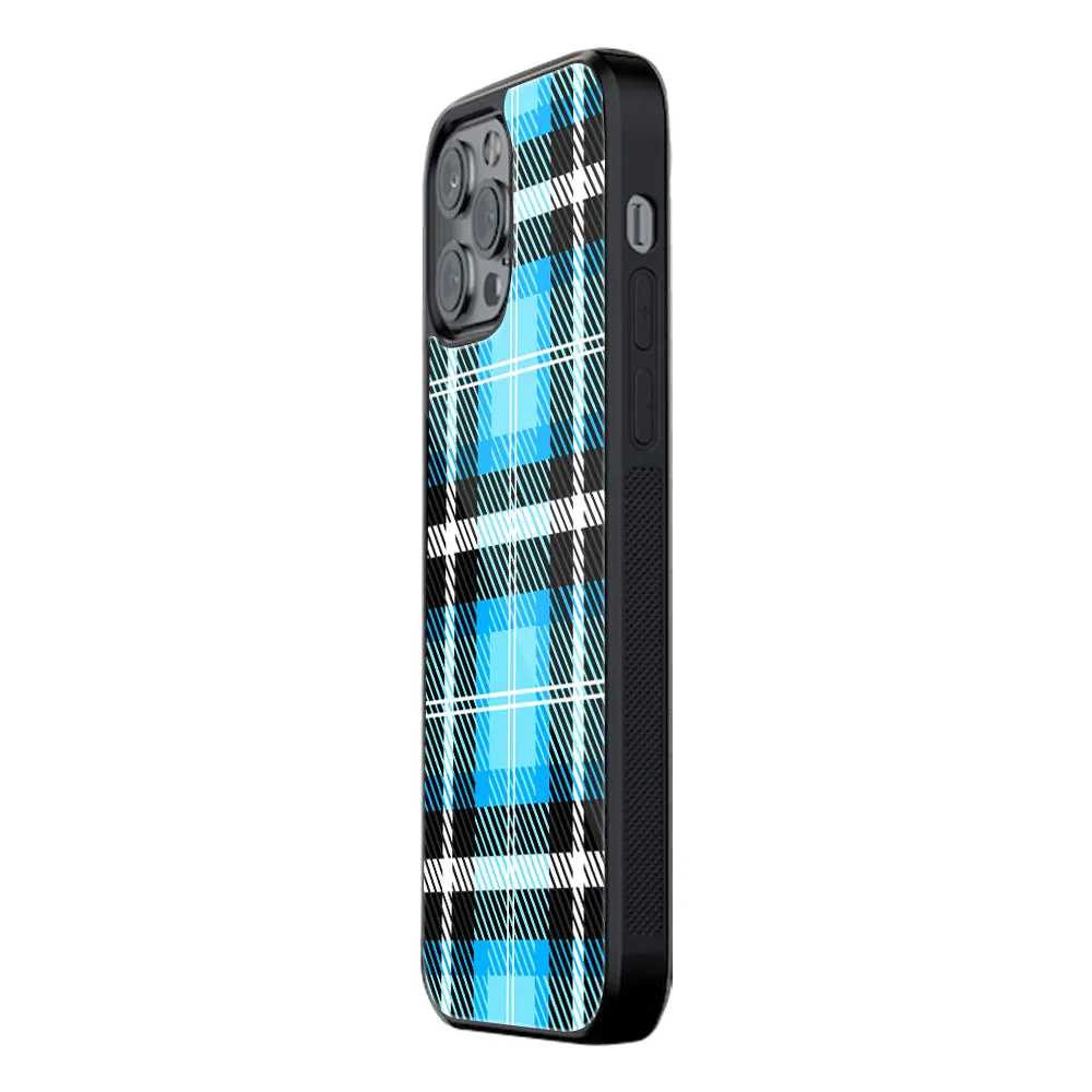 Plaid Blue Phone Cover | Glass Case