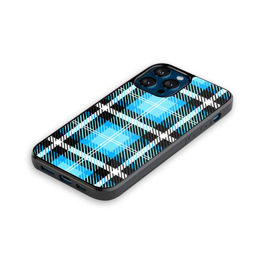 Plaid Blue Phone Cover | Glass Case