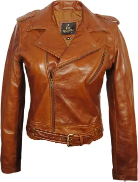SID Women's Lambskin Leather Biker Black Jacket