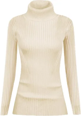 v28 Turtleneck Ribbed Sweaters for Women Cute Sexy Knitted Warm Fitted Sweater
